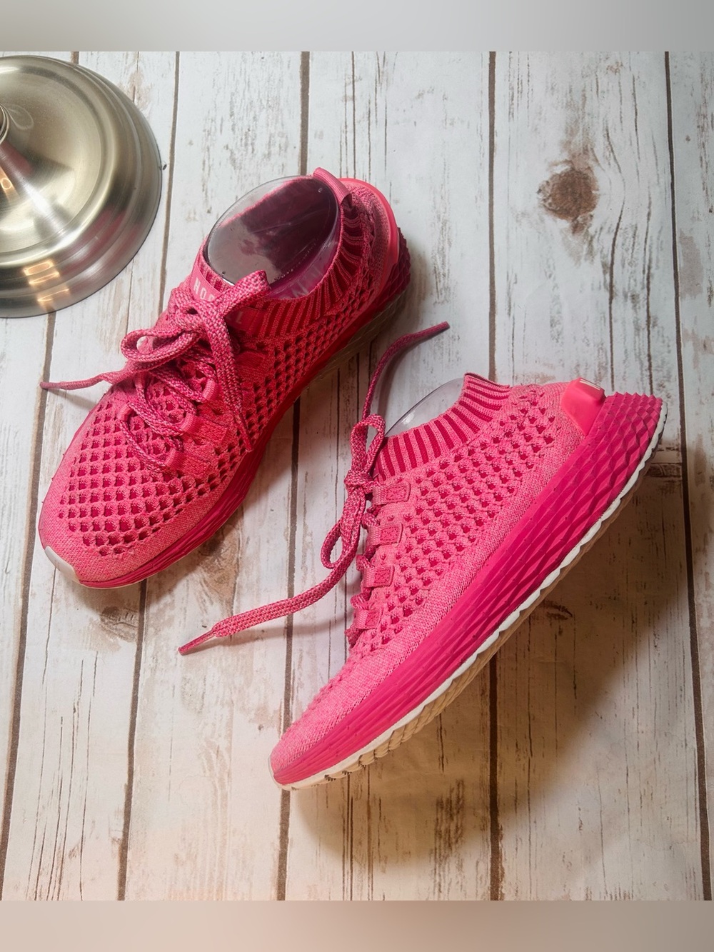 NOBULL Hot Pink Knit Athletic All Day Shoes Women’s Size 8.5